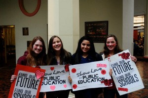 "Fall Back in Love with Public Education" rally