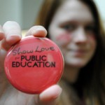 "Fall Back in Love with Public Education" rally