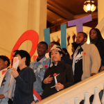 "Fall Back in Love with Public Education" rally