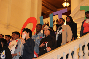 "Fall Back in Love with Public Education" rally