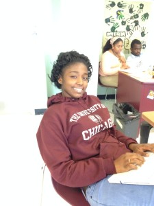 Senior Imani Rothwell: "I'm applying to ten colleges total. My main choices are University of the Arts, Wisconsin University Madison, and West Chester University.