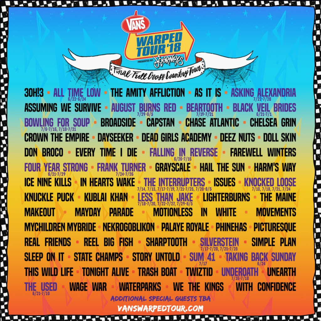 warped tour 2007 lineup